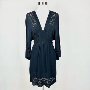Twelfth Street by Cynthia Vincent Black Lace V-neck Dress